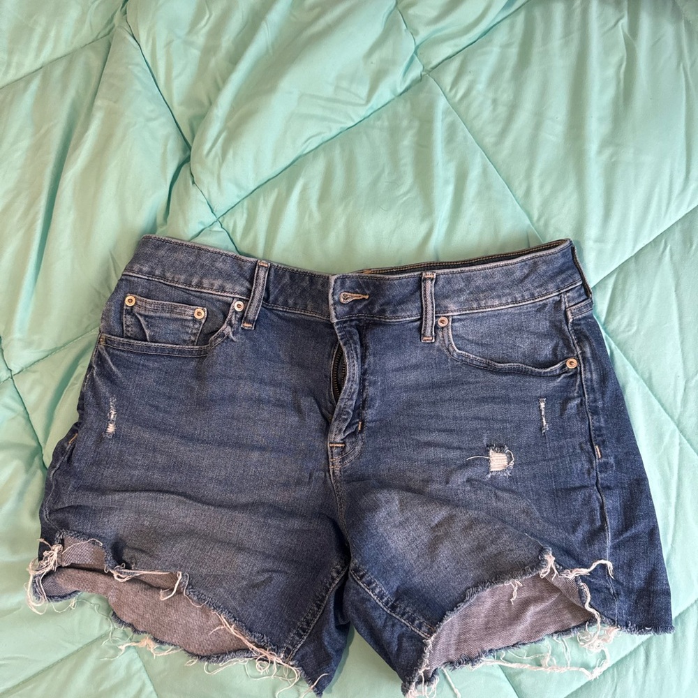 GAP Distressed Denim Cutoff Shorts - Blue